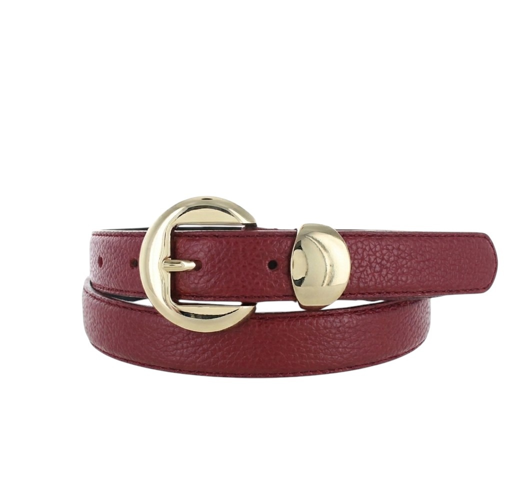 H.A.N Saphira | Lederen damesriem 2,5cm | Bordeaux