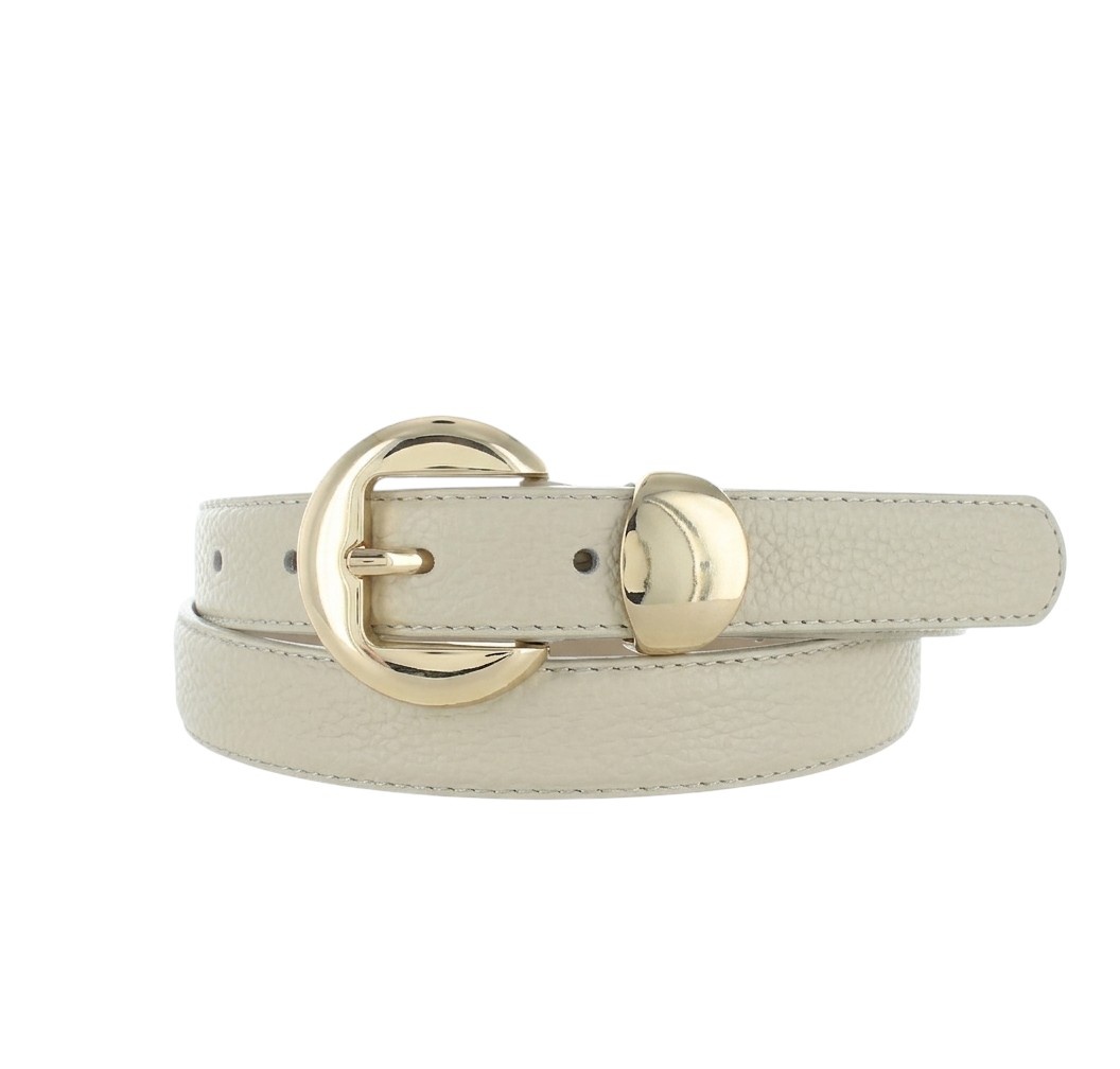 H.A.N Saphira | Lederen damesriem 2,5cm | Beige