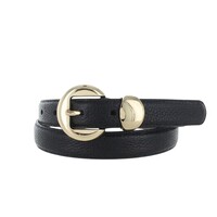 Saphira | Lederen damesriem 2,5cm | Zwart