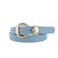 Saphira | Lederen damesriem 2,5cm | Lichtblauw