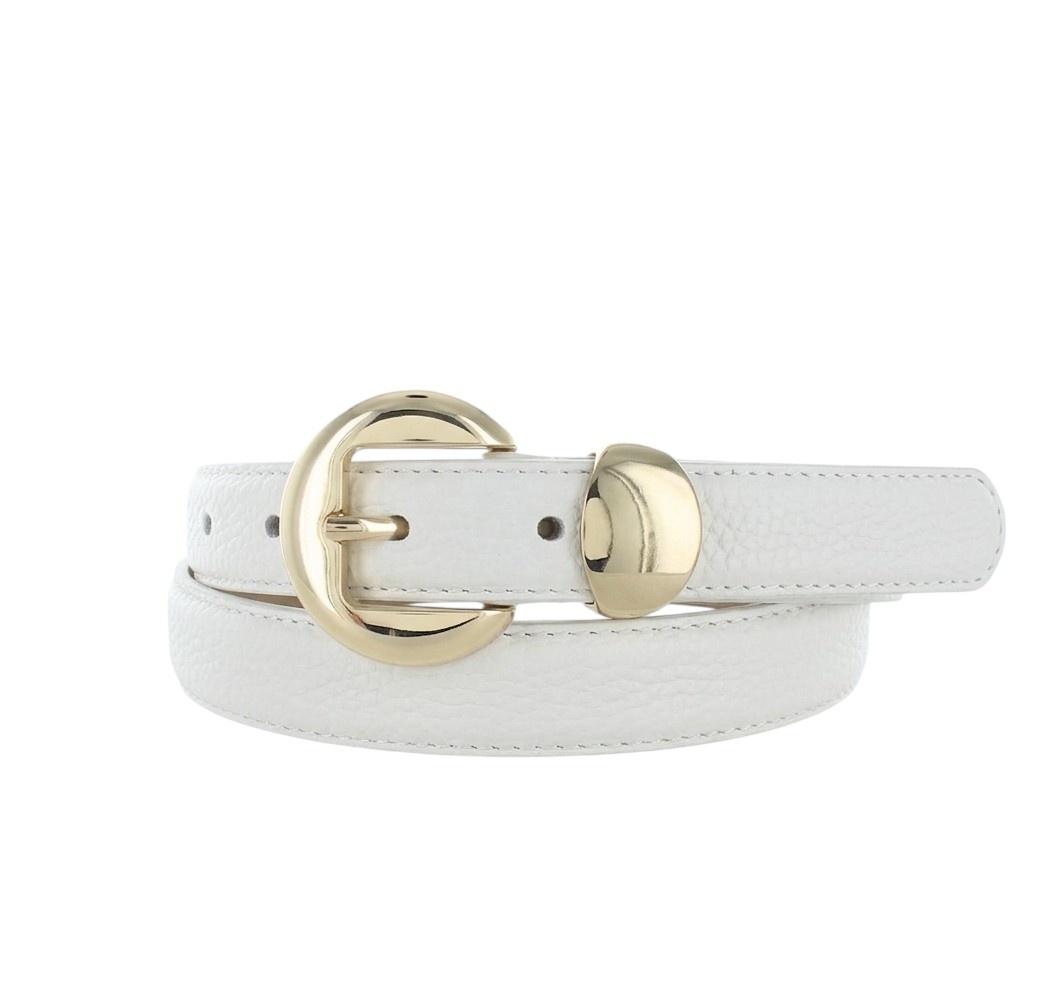 H.A.N Saphira | Lederen damesriem 2,5cm | Wit
