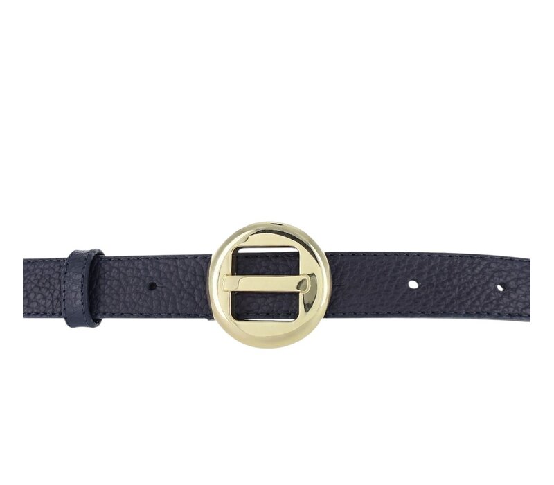 Amara | Lederen damesriem 2,5cm | Donkerblauw