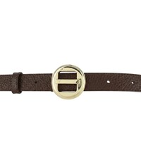 Amara | Lederen damesriem 2,5cm | Donkerbruin