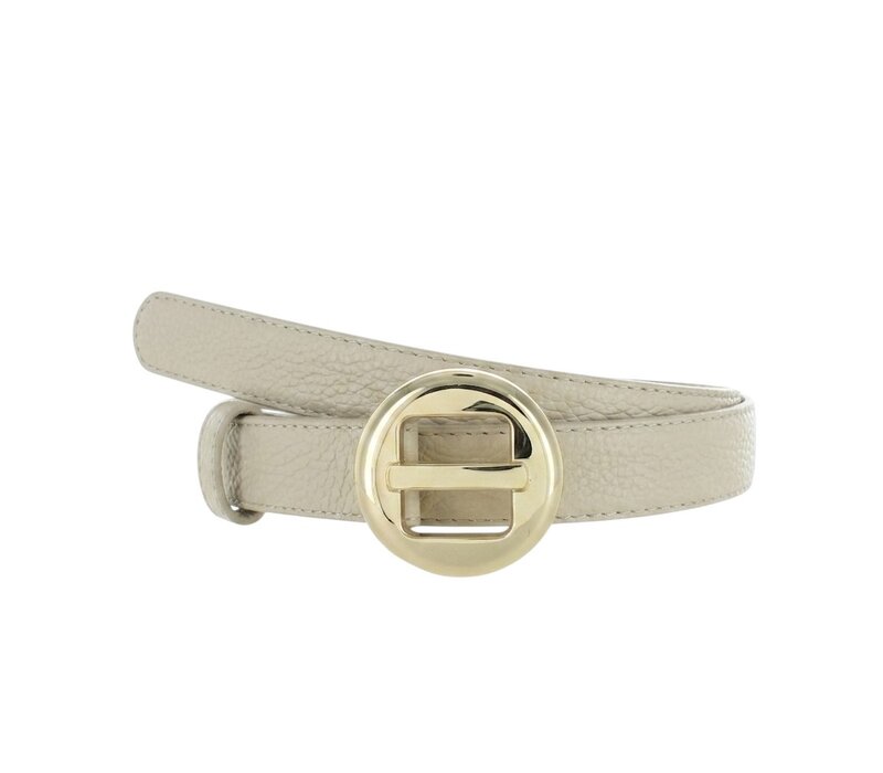 Amara | Lederen damesriem 2,5cm | Beige