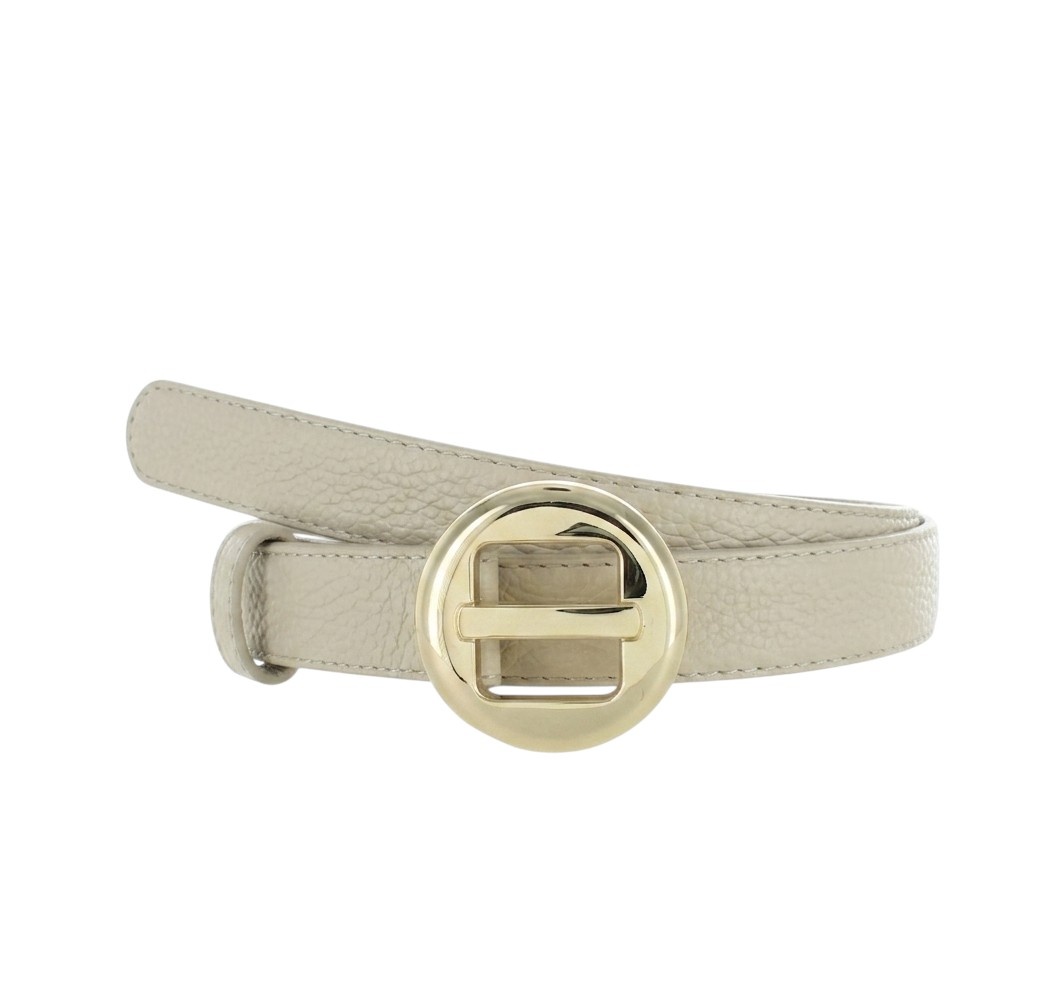 H.A.N Amara | Lederen damesriem 2,5cm | Beige