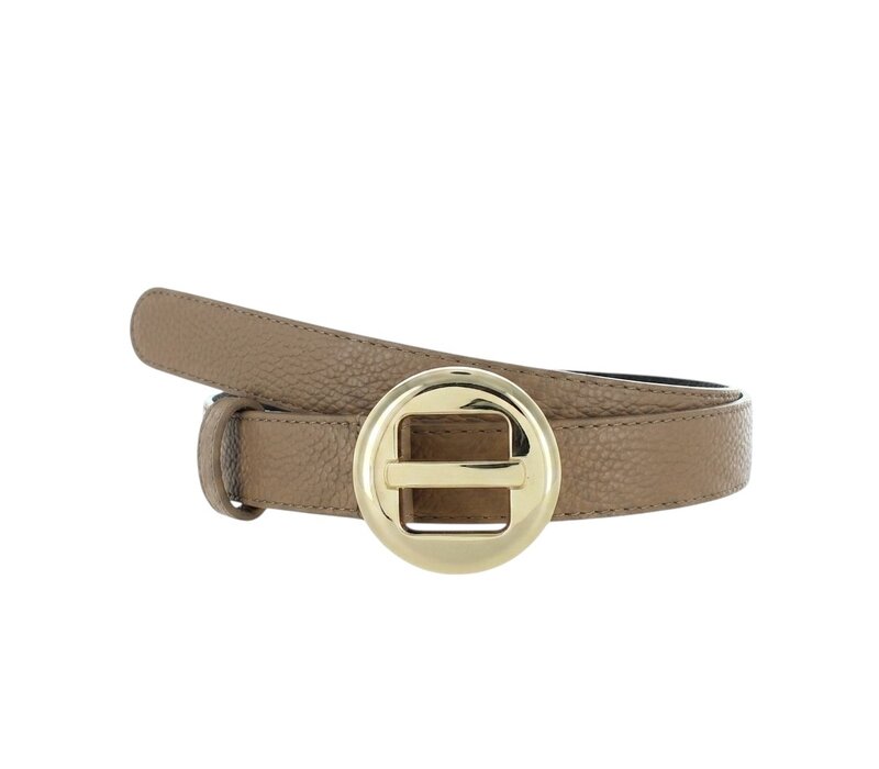 Amara | Lederen damesriem 2,5cm | Zand