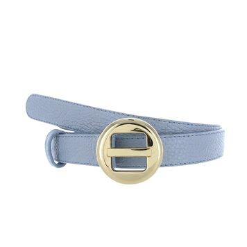 H.A.N Amara | Lederen damesriem 2,5cm | Lichtblauw