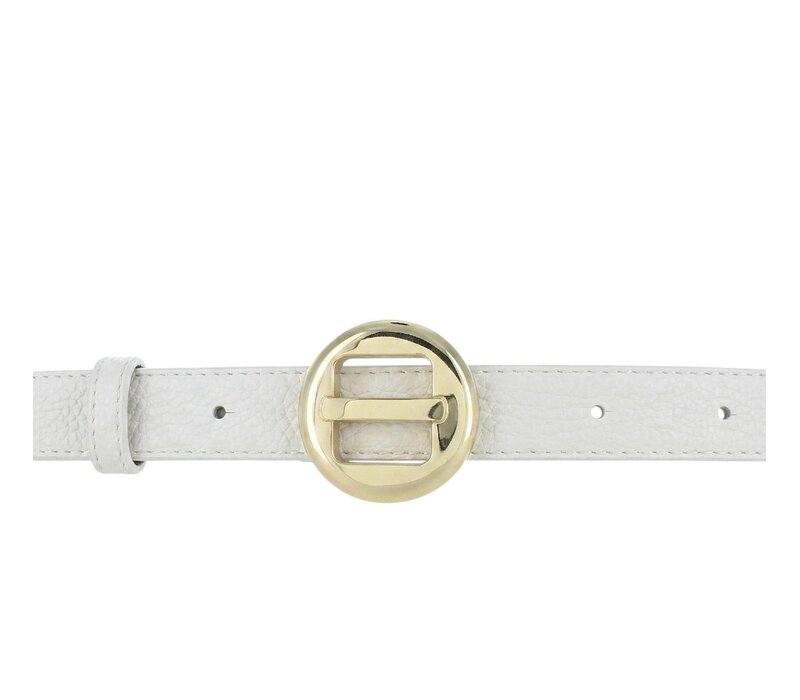 Amara | Lederen damesriem 2,5cm | Wit