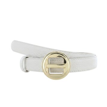 H.A.N Amara | Lederen damesriem 2,5cm | Wit