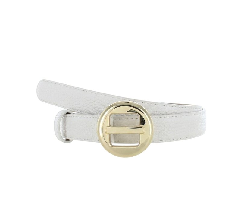 Amara | Lederen damesriem 2,5cm | Wit