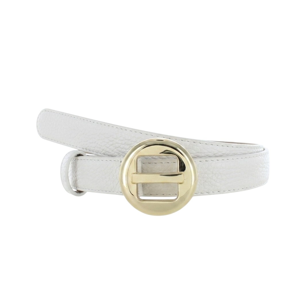 H.A.N Amara | Lederen damesriem 2,5cm | Wit
