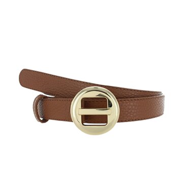 H.A.N Amara | Lederen damesriem 2,5cm | Lichtbruin