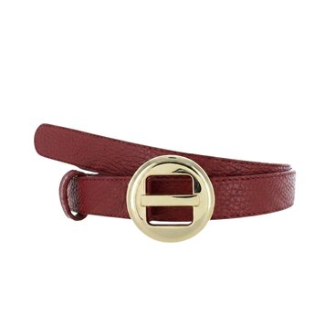 H.A.N Amara | Lederen damesriem 2,5cm | Bordeaux