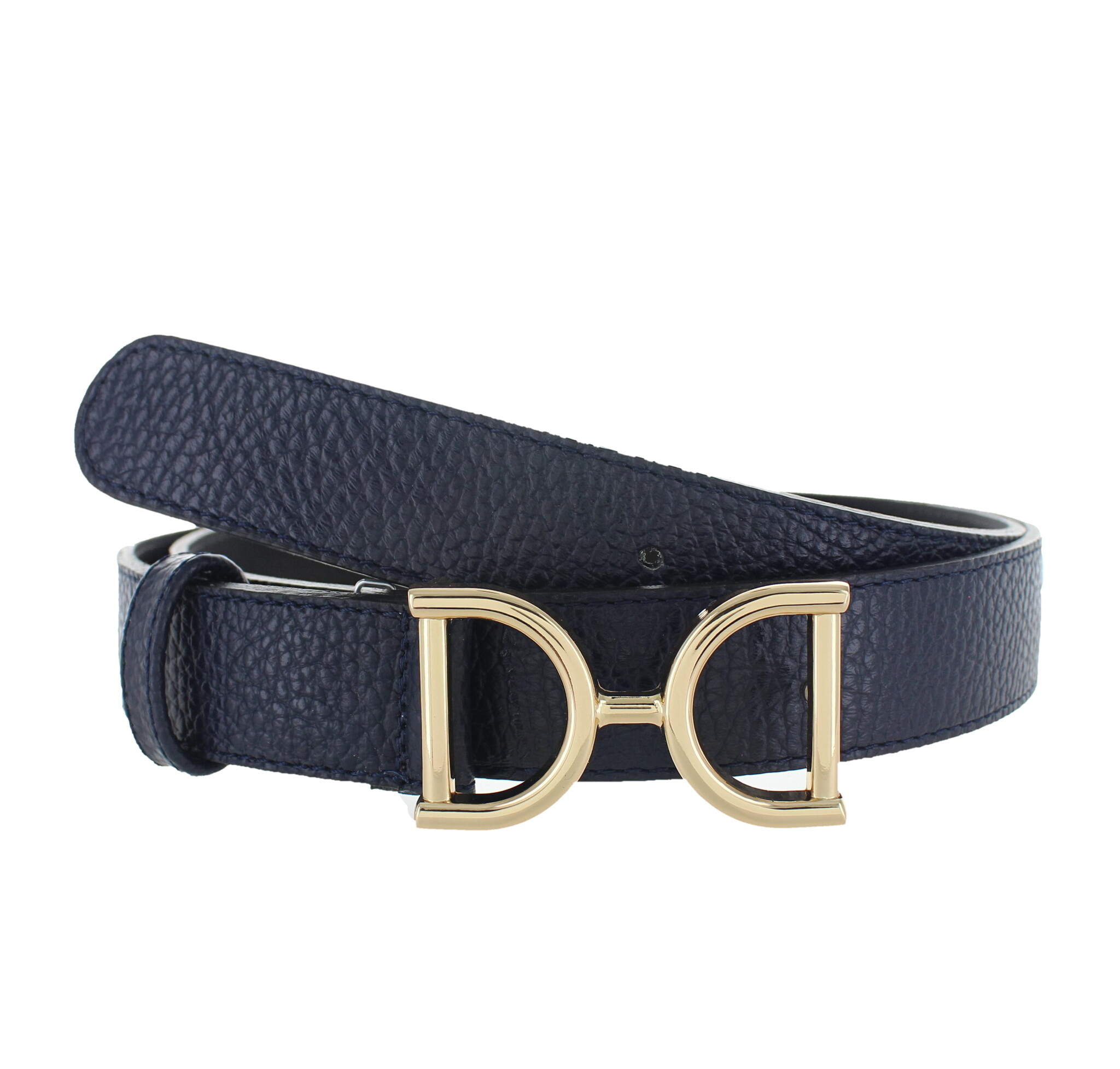 H.A.N Rosaline | Lederen damesriem 3cm | Donkerblauw