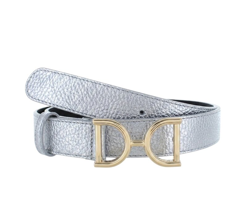 Rosaline | Lederen damesriem 3cm | Zilver