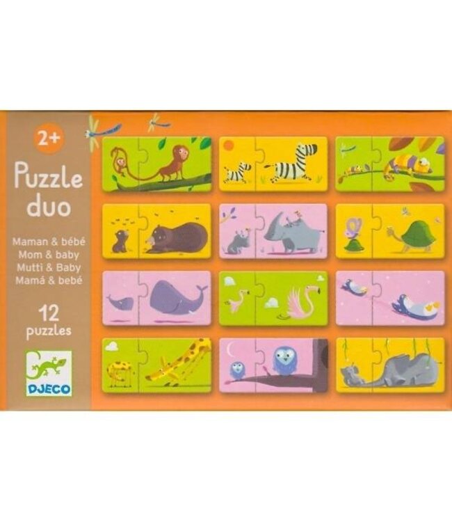 Djeco Duo-puzzel Mama & baby