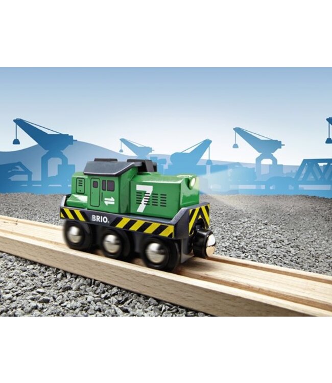 Brio Locomotief voor goederentrein op batterijen