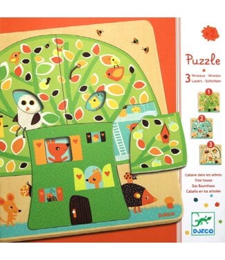 Djeco Puzzel 3 lagen Boomhut