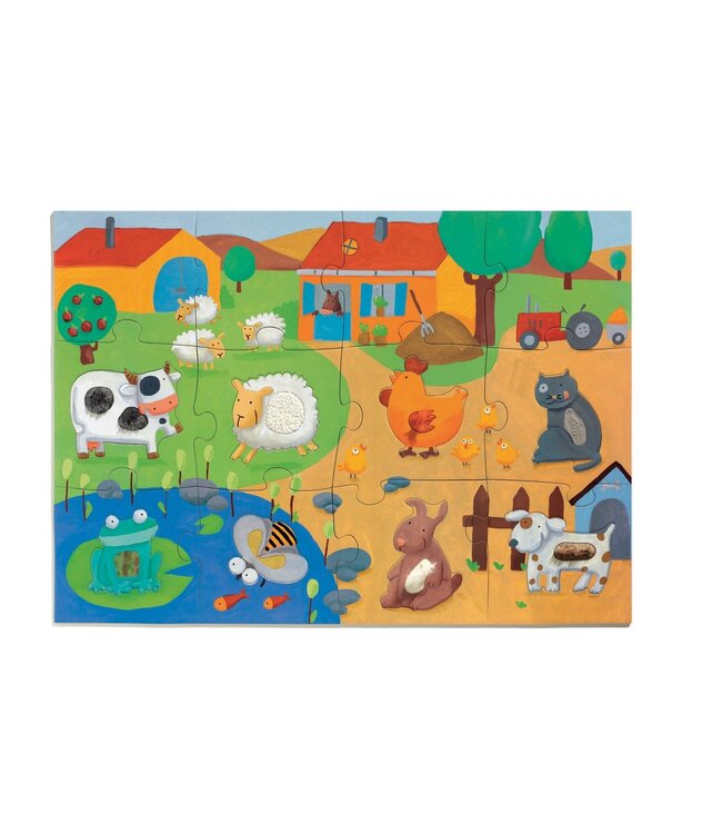 Djeco Puzzel Geant Tactilo Boerderij