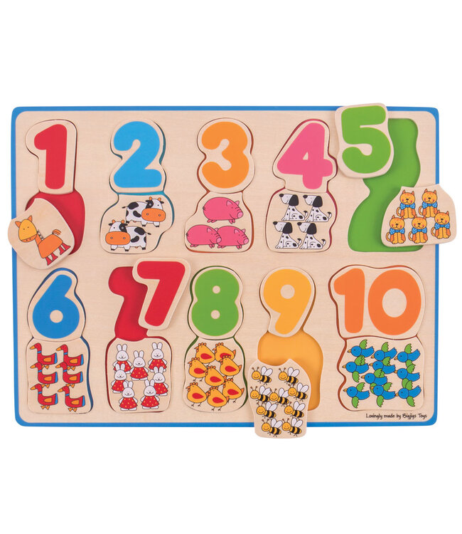 Bigjigs Puzzel Kleur & Nummers 1+