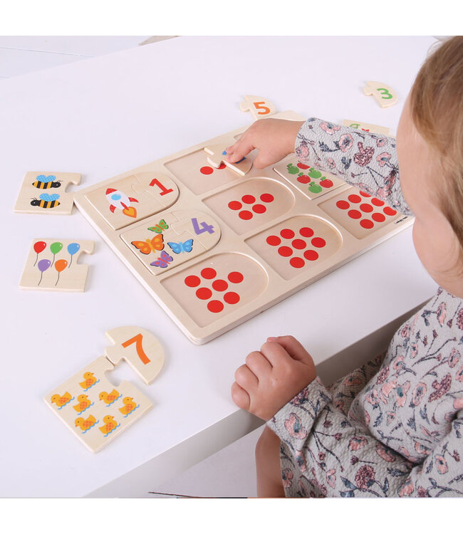Bigjigs Puzzel Nummers 1+