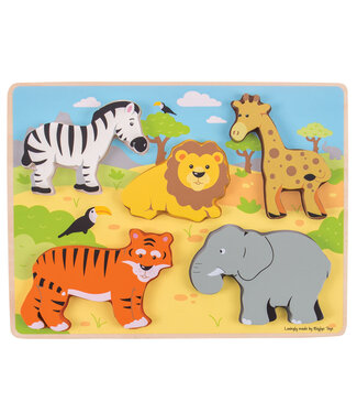 Bigjigs Puzzel Chunky Safari 1+