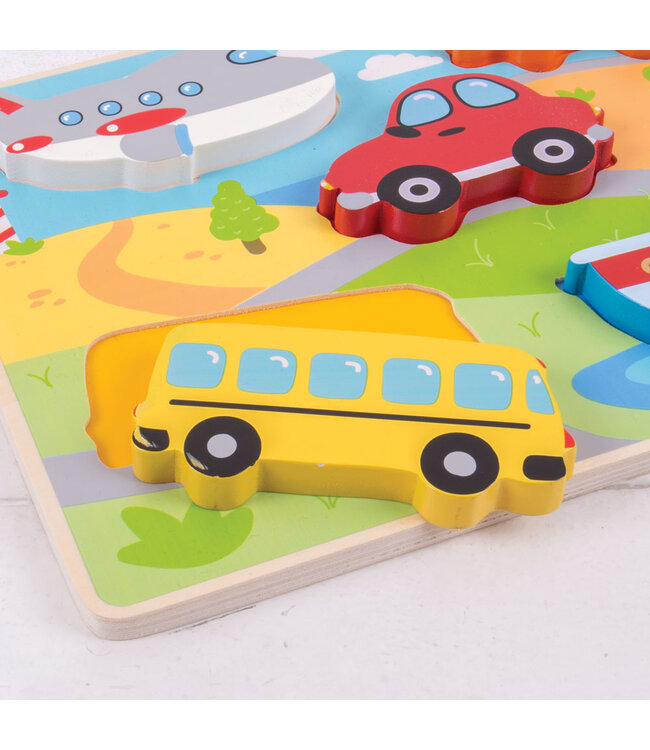 Bigjigs Puzzel Chunky Vervoer 1+