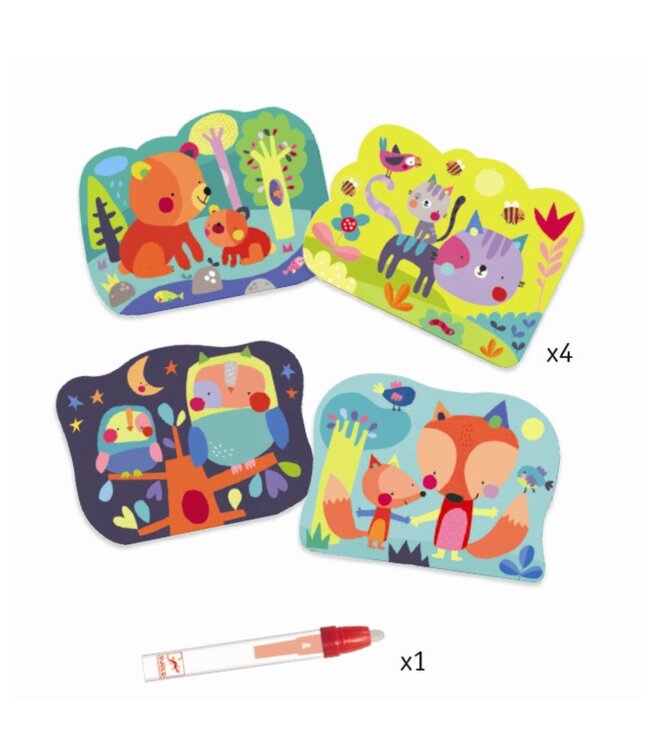 Djeco Kleuren met Water Verstopt in het Bos