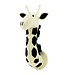 Fiona Walker Dierenkop Giraffe Zwart Wit - medium