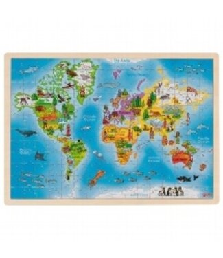 Goki Puzzel Wereld 4+