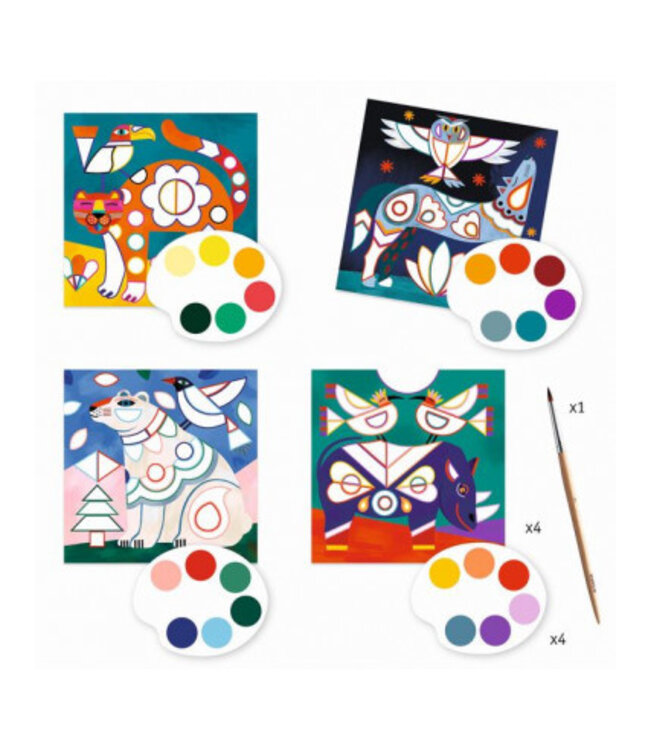 Djeco Schilderwerkjes met Verfpalet Dieren