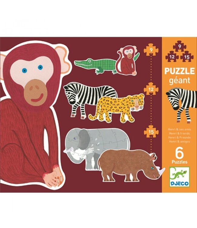 Djeco Puzzel Geant Safaridieren