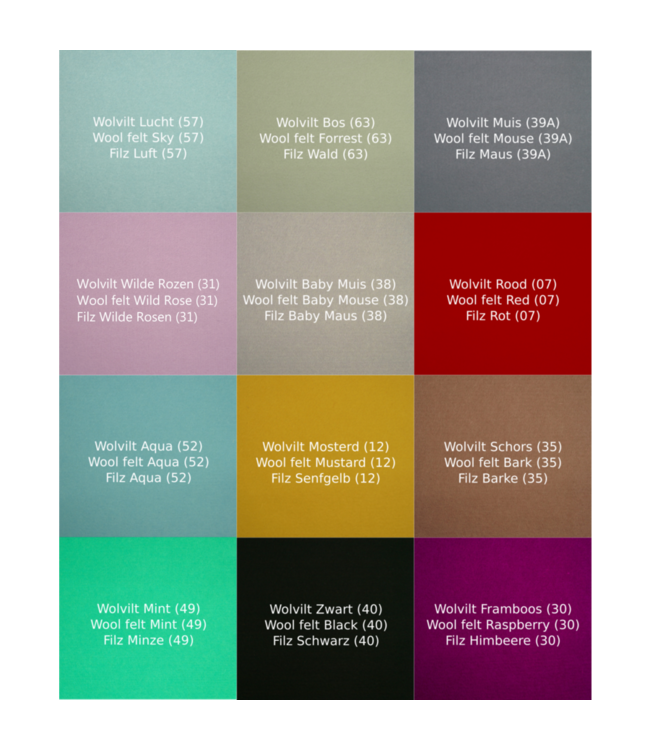 Wobbel Original Blank Wilde Rozen Vilt