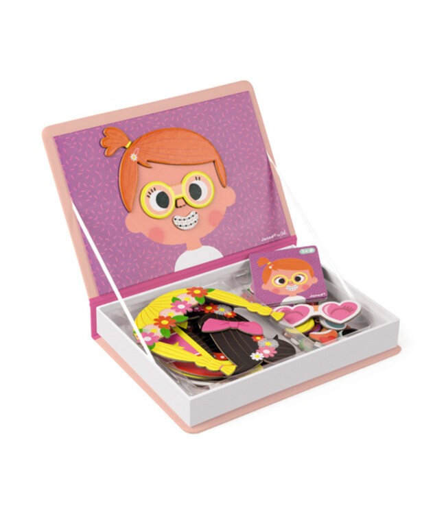 Janod Magneetboek Gekke gezichten meisjes