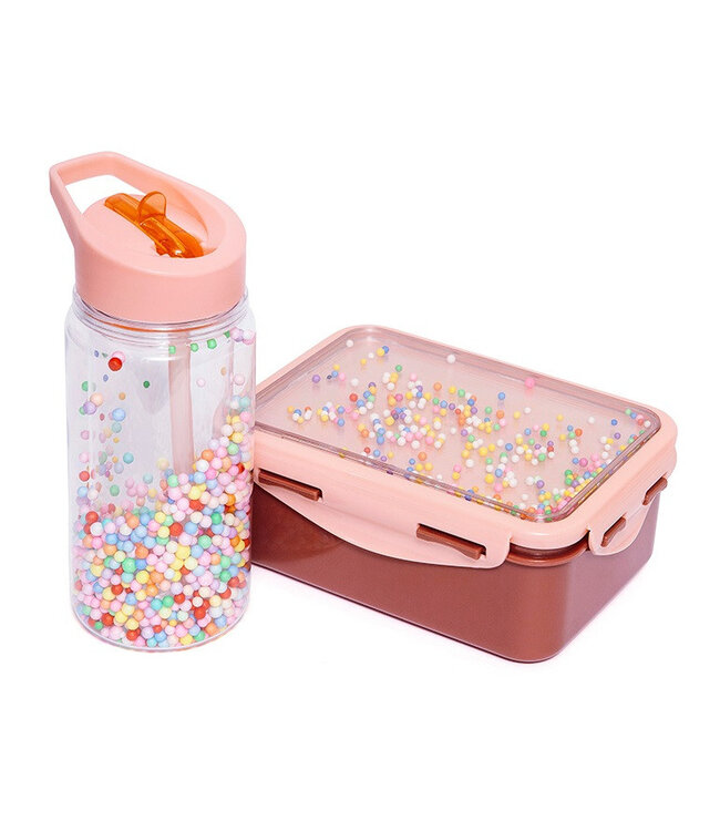 Petit Monkey Drinkfles Marcaron Pops Koraal