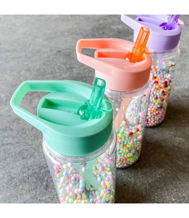 Petit Monkey Drinkfles Marcaron Pops Koraal