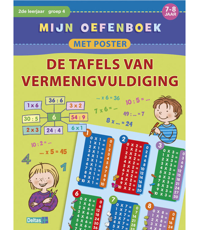 Deltas Oefenboek met poster Tafels 7-8