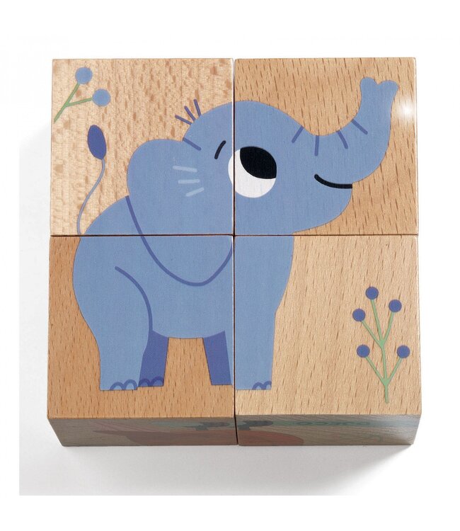 Djeco Puzzel Cubes Wild & Co