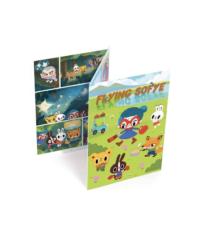Djeco Sticker Stripboek Flying Sofye