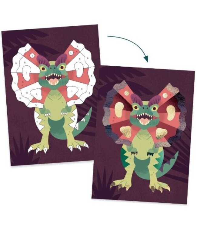 Djeco Glitterschilderij Dino