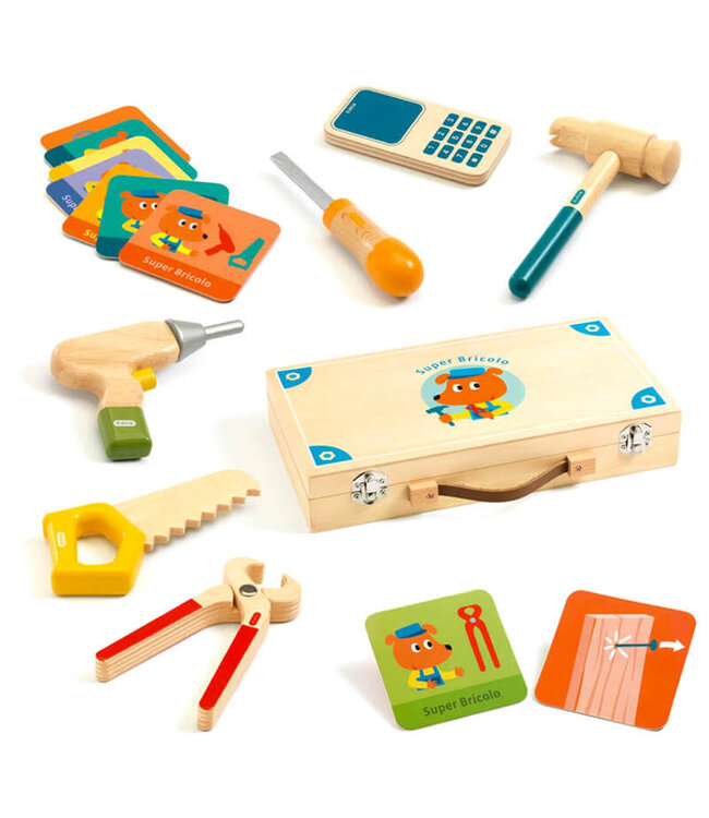 Djeco Gereedschapskoffer Super Bricolo