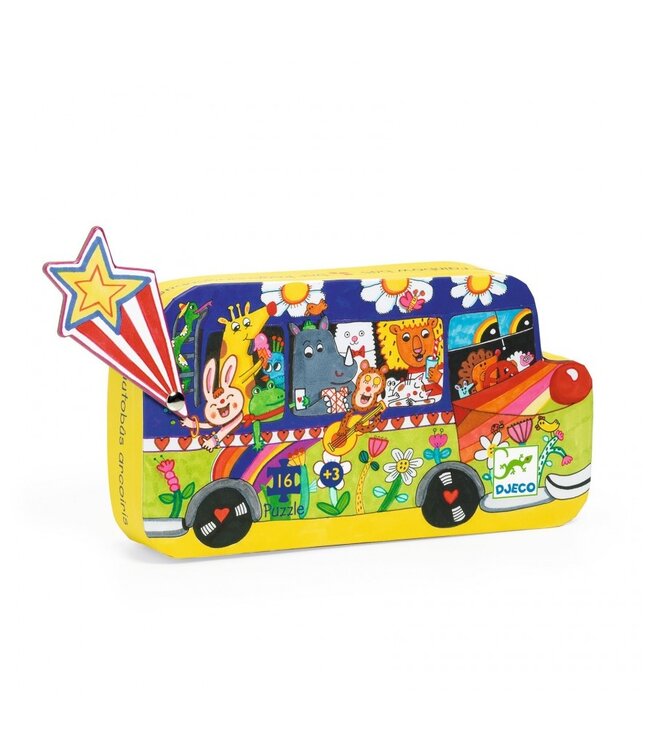 Djeco Puzzel 3+RainbowBus