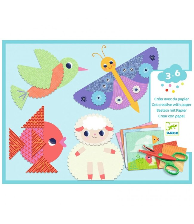 Djeco Knutselset Kartel Papier Dieren