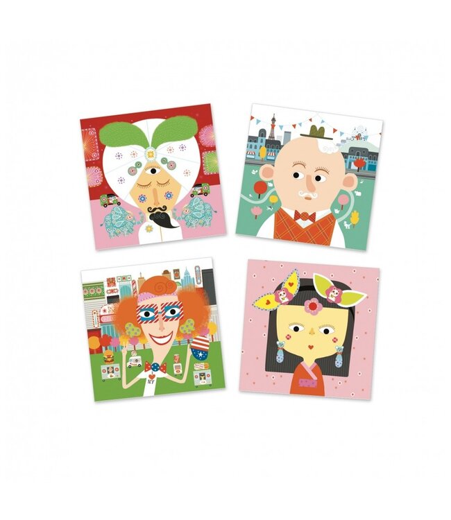 Djeco Stickerset Gezichten