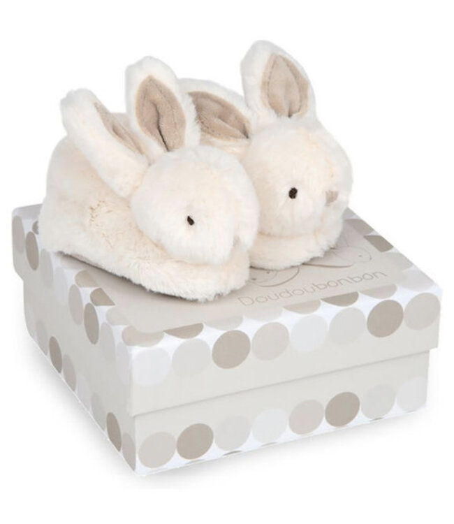 Doudou et Compagnie Slofjes Konijn Beige