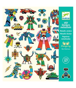 Djeco Stickers Metallic Robots