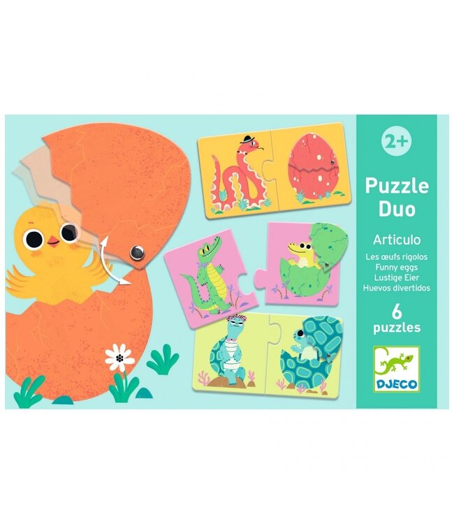 Djeco Puzzel Duo Funny Eggs