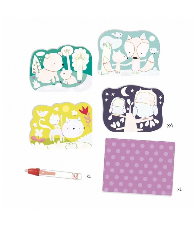 Djeco Kleuren met Water Verstopt in het Bos