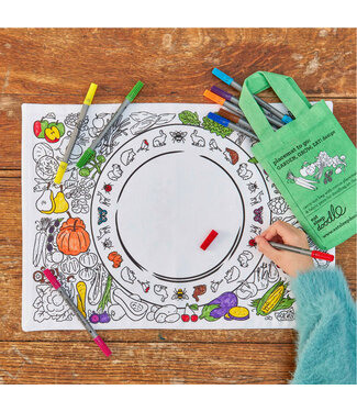 Eat Sleep Doodle Placemat Garden