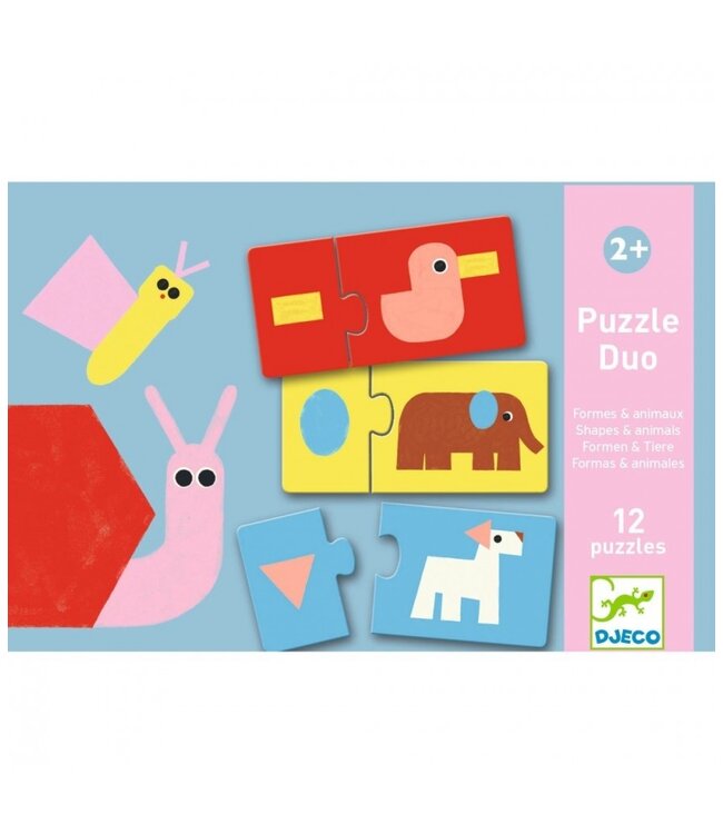 Djeco Puzzel Duo Vormen Dieren-12